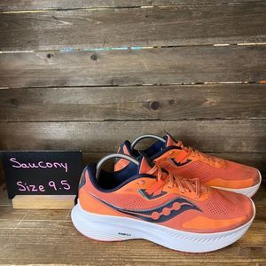 Womens Saucony Guide 15 Orange‎ Athletic Running Shoes Sneakers Size 9.5 M GUC